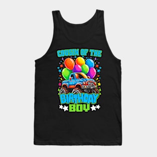 Cousin Of The Birthday Boy Monster Truck Birthday Tank Top